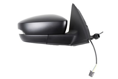Specchietto retrovisore destro per SKODA FABIA 2018-2021, azionato da cavo, nero, con luce convessa, connettore a 2 pin, nuovo
