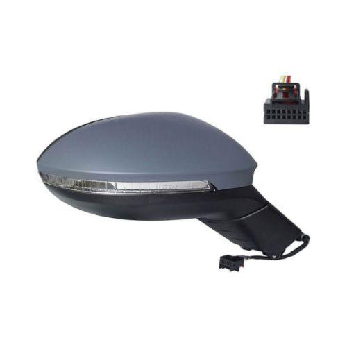 Specchietto retrovisore destro per VOLKSWAGEN ID.3 (dal 2020 in poi), elettrico, riscaldato, con luce LED, alloggiamento verniciabile, connettore a 6 pin, nuovo