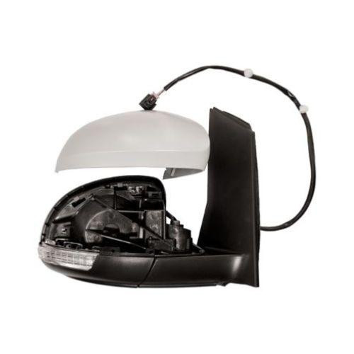 Specchietto retrovisore destro per VOLKSWAGEN SHARAN 2010-2015, elettrico, riscaldato, ripiegabile, con luce integrata, con luce di cortesia, con funzione memoria, nuovo, pronto per la verniciatura
