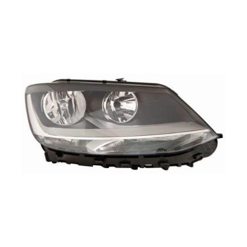 Faro anteriore destro per VOLKSWAGEN SHARAN 2010-2015, H7, con motore elettrico, riflettore nero, nuovo