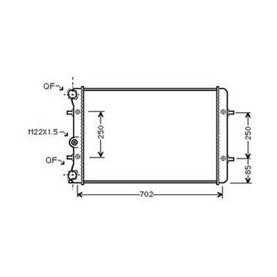 Radiatore raffreddamento motore per AUDI A3 I fase 1 1996-2000, OEM 1J0121253H, nuovo