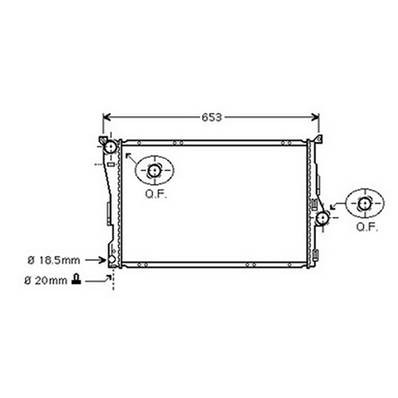 Radiatore raffreddamento motore per BMW Serie 3 E46 1998-2001, OEM 17119071517, nuovo