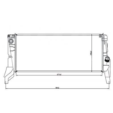 Radiatore raffreddamento motore per BMW Serie 2 F45/F46 ACTIVE TOURER 2014-2017, OEM 17117617633, nuovo