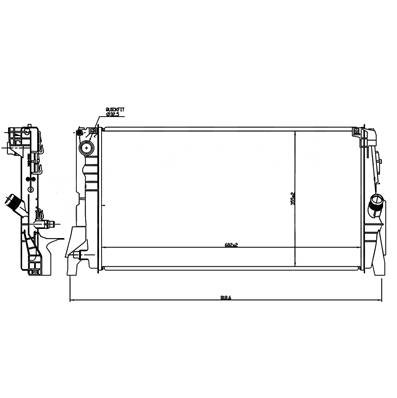 Radiatore raffreddamento motore per BMW Serie 2 F45/F46 ACTIVE TOURER 2014-2017, OEM 17117644879, nuovo