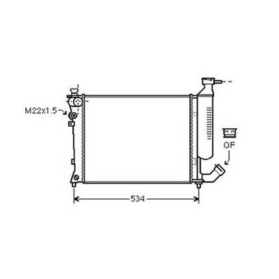 Radiatore raffreddamento motore per CITROEN XSARA fase 1 1997-2000, OEM 133051, nuovo