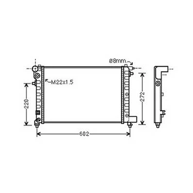 Radiatore raffreddamento motore per CITROEN SAXO 1996-1999, OEM 1331NQ, nuovo