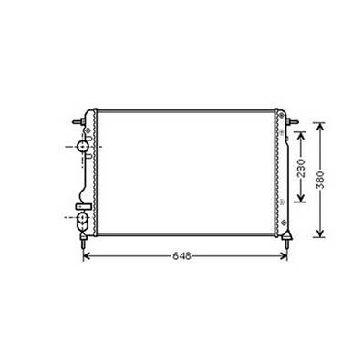 Radiatore raffreddamento motore per DACIA SANDERO I 2008-2012, OEM 8200189288, nuovo