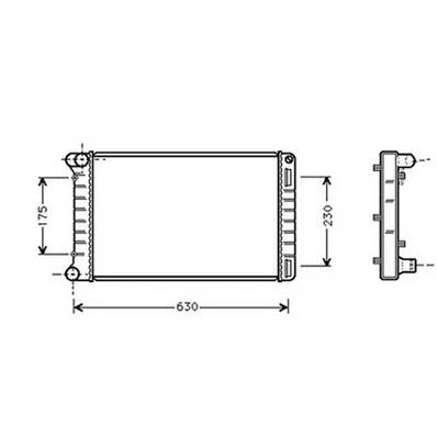Radiatore raffreddamento motore per FIAT PUNTO II fase 1 1999-2003, OEM 46524619, nuovo
