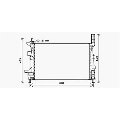 Radiatore raffreddamento motore per FORD FOCUS III fase 1 2011-2014, OEM 1830143, nuovo