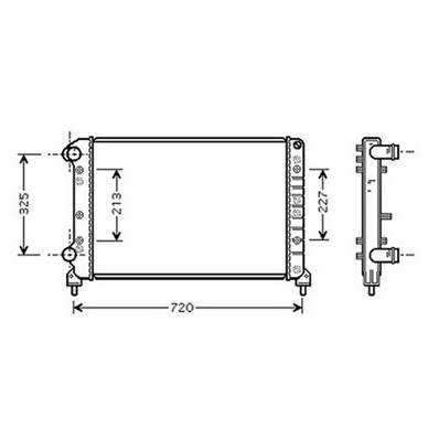 Radiatore raffreddamento motore per FIAT DOBLO I fase 1 2001-2005, OEM 46803039, nuovo