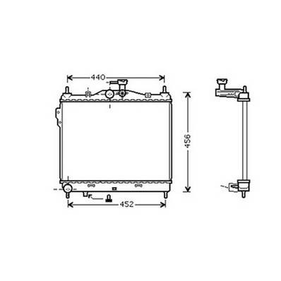 Radiatore raffreddamento motore per HYUNDAI GETZ fase 1 2002-2005, OEM 253101C100, nuovo