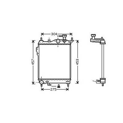 Radiatore raffreddamento motore per HYUNDAI GETZ fase 2 2006-2009, OEM 253101C200, nuovo