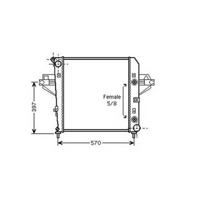 Radiatore raffreddamento motore per JEEP CHEROKEE 2001-2005, OEM K52080118AB, nuovo