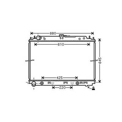 Radiatore raffreddamento motore per NISSAN NAVARA/PATHFINDER 2005-2010, OEM 21460EB31B, nuovo