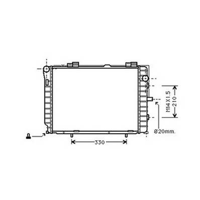 Radiatore raffreddamento motore per MERCEDES CLASSE C 1993-2000 (W180-202), OEM 2025005103, nuovo