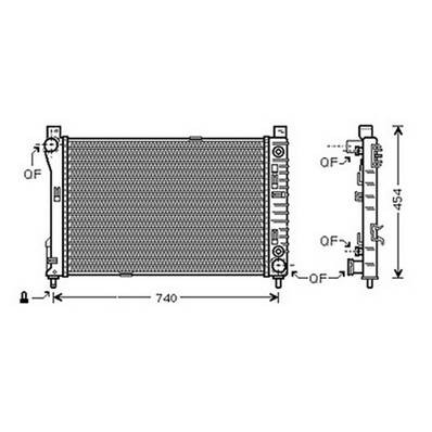 Radiatore raffreddamento motore per MERCEDES CLASSE C fase 1 2000-2004 (W203), OEM A2035000503, nuovo
