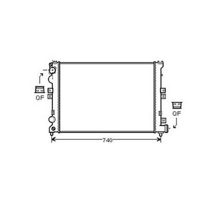 Radiatore raffreddamento motore per PEUGEOT EXPERT I fase 1 1995-2003, OEM 1301P2, nuovo