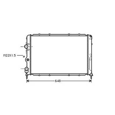 Radiatore raffreddamento motore per RENAULT SCENIC I fase 2 1999-2003, OEM 7700838133, nuovo