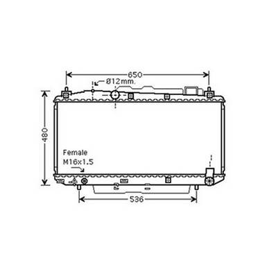 Radiatore raffreddamento motore per TOYOTA RAV4 2000-2003, OEM 1640027061, nuovo