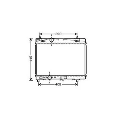Radiatore raffreddamento motore per TOYOTA YARIS II fase 2 2009-2011, OEM 164000Q040, nuovo