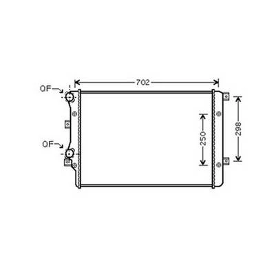 Radiatore raffreddamento motore per VOLKSWAGEN TOURAN I fase 1 2003-2006, OEM 1K0121251AA, nuovo