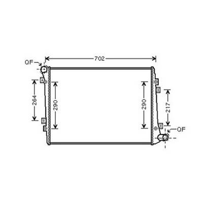 Radiatore raffreddamento motore per VOLKSWAGEN TOURAN I fase 1 2003-2006, OEM 1K0121251AN, nuovo