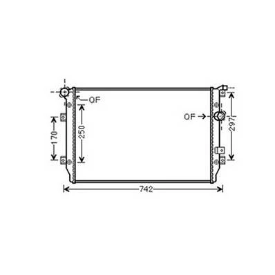 Radiatore raffreddamento motore per VOLKSWAGEN TIGUAN I fase 1 2007-2011, OEM 5N0121253H, nuovo