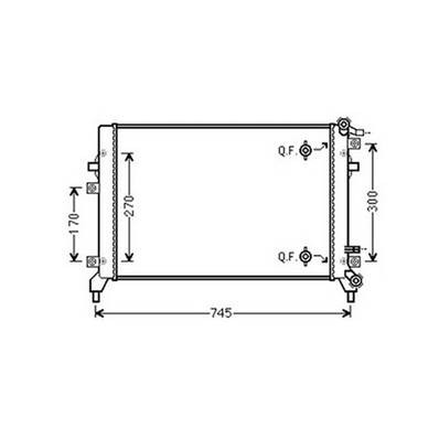 Radiatore raffreddamento motore per VOLKSWAGEN TIGUAN I fase 2 2011-2015, OEM 1K0121251EC, nuovo