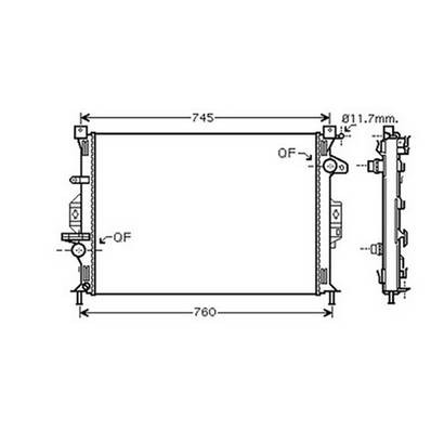 Radiatore raffreddamento motore per VOLVO V70 III fase 1 2007-2012, OEM 1377541, nuovo