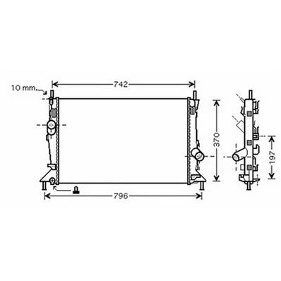 Radiatore raffreddamento motore per FORD C-MAX I fase 1 2003-2007, OEM 1305492, nuovo