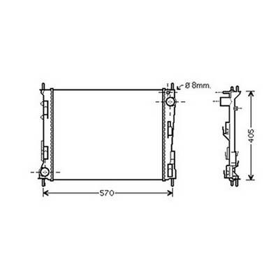 Radiatore raffreddamento motore per RENAULT TWINGO I fase 1 1993-1998, OEM 8200448552, nuovo