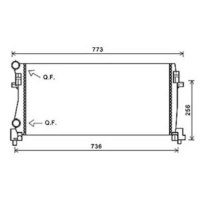 Radiatore raffreddamento motore per VOLKSWAGEN GOLF VII fase 1 2012-2016, OEM 5Q0121251EB, nuovo