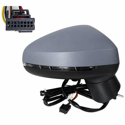 Retrovisore destro elettrico per AUDI A1 2014-2018, riscaldato, con indicatore, 6 PIN, calotta da verniciare, nuovo