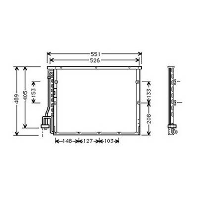 Condensatore climatizzatore per BMW Serie 3 E36 1990-1998, OEM 64538398181, nuovo
