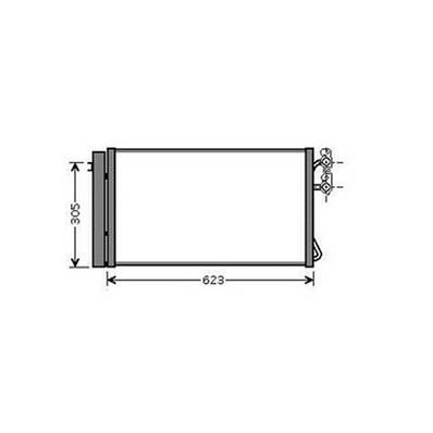 Condensatore climatizzatore per BMW Serie 3 E90-E91 2005-2008, OEM 64539229021, nuovo