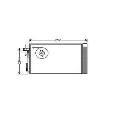 Condensatore climatizzatore per BMW Serie 5 E60-E61 2003-2007, OEM 64509122827, nuovo