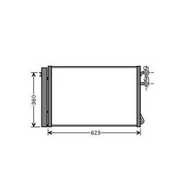 Condensatore climatizzatore per BMW Serie 1 E87 2004-2007, OEM 64539229022, nuovo