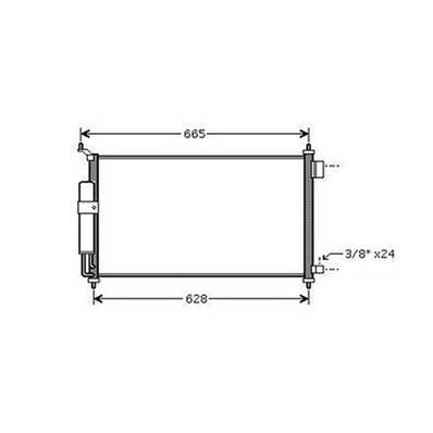 Condensatore climatizzatore per NISSAN JUKE I fase 1 2010-2014, OEM 92100AX80B, nuovo