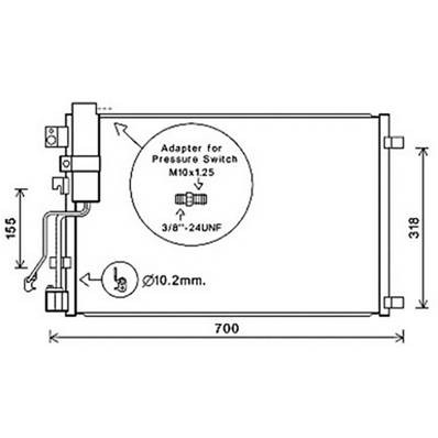 Condensatore climatizzatore per NISSAN QASHQAI I fase 1 2007-2010, OEM 92100JD500, nuovo