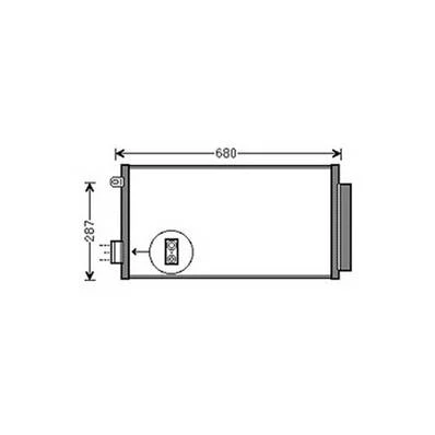 Condensatore climatizzatore per FIAT 500L fase 1 2012-2017, OEM 51887955, nuovo