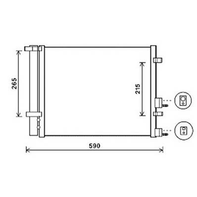 Condensatore climatizzatore per HYUNDAI i20 I fase 1 2009-2012, OEM 976061J210, nuovo