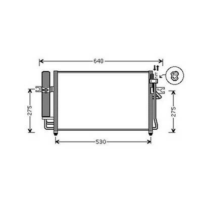Condensatore climatizzatore per HYUNDAI GETZ fase 1 2002-2005, OEM 976061C200, nuovo