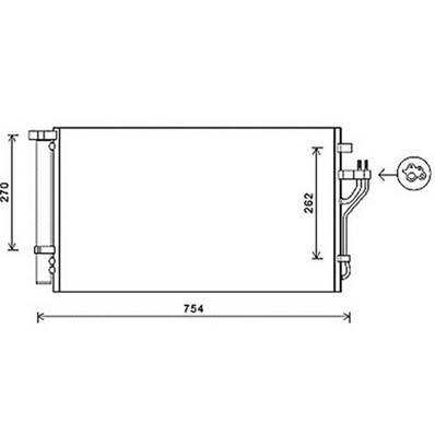 Condensatore climatizzatore per HYUNDAI ix35 fase 1 2010-2013, OEM 976062Y500, nuovo