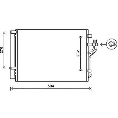 Condensatore climatizzatore per HYUNDAI ix35 fase 1 2010-2013, OEM 976062Y000, nuovo