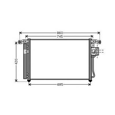 Condensatore climatizzatore per HYUNDAI SANTA FE I fase 2 2004-2006, OEM 976062B100, nuovo