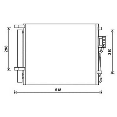 Condensatore climatizzatore per HYUNDAI SANTA FE II fase 2 2010-2012, OEM 976062B750AS, nuovo