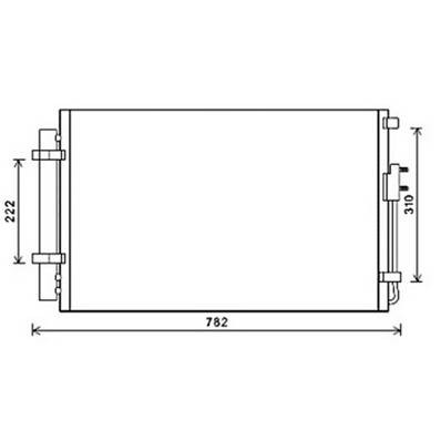 Condensatore climatizzatore per HYUNDAI SANTA FE II fase 2 2010-2012, OEM 976062W500, nuovo