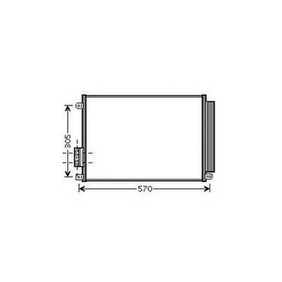 Condensatore climatizzatore per LANCIA YPSILON II fase 1 2011-2015, OEM 51953633, nuovo