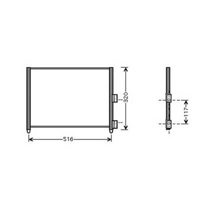 Condensatore climatizzatore per LANCIA MUSA 2004-2007, OEM 51708909, nuovo