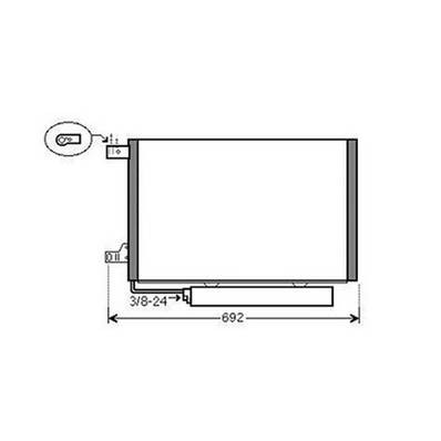 Condensatore climatizzatore per MERCEDES CLASSE A 2004-2008 (W169), OEM A1695001154, nuovo